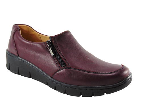 HELIOS-dámska bordová kožená obuv G1/2