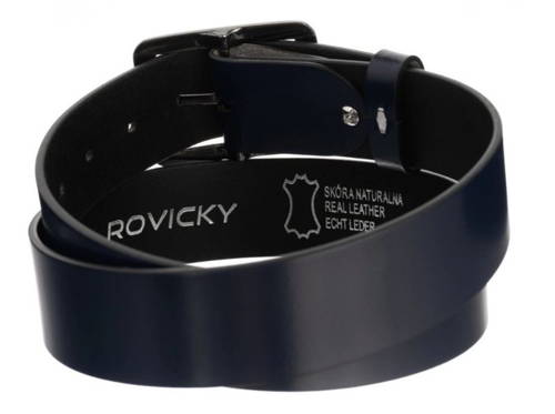 ROVICKY-dámsky modrý kožený opasok – Obrázok 3