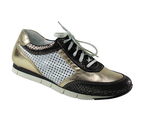 SIMEN-dámske perforované kožené tenisky G