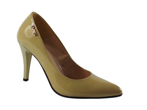 EMBIS-dámske lakované béžové lodičky G1/2