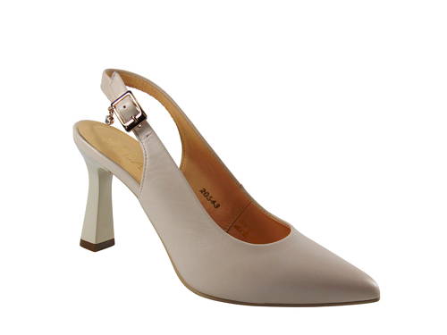 SALA-dámske béžové kožené sandálky G