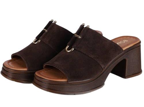 BOMBONELLA-dámske hnedé šľapky na platforme G