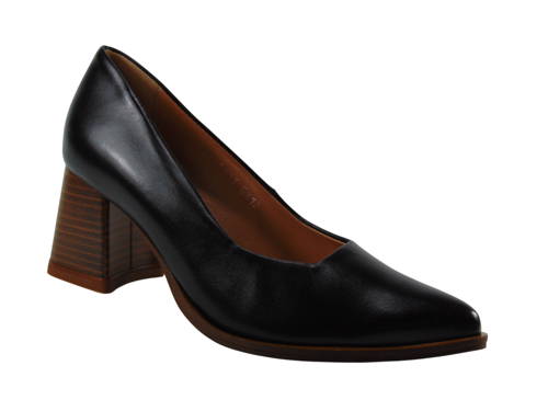 KORDEL-dámske čierne kožené lodičky G