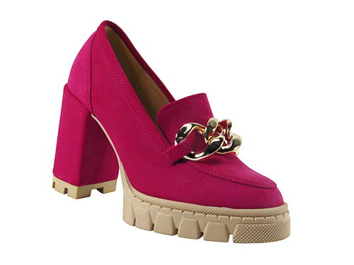 CLAUDIO DESSI-ružové mokasíny na platforme G