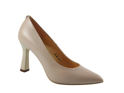 SALA-dámske béžové kožené lodičky G