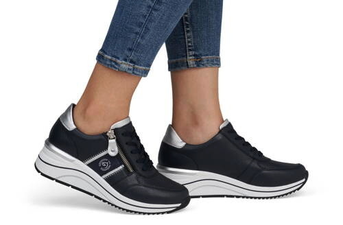 REMONTE-dámske modré kožené tenisky H