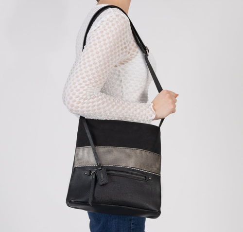 RIEKER-dámska čierna kabelka/crossbody – Obrázok 3