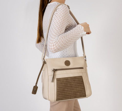 RIEKER-dámska béžová kabelka/crossbody – Obrázok 3