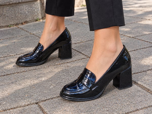 EPICA-dámske elegantné čierne mokasíny G