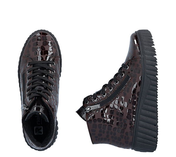 RIEKER REVOLUTION-choco/hnedá členková obuv G – Obrázok 3