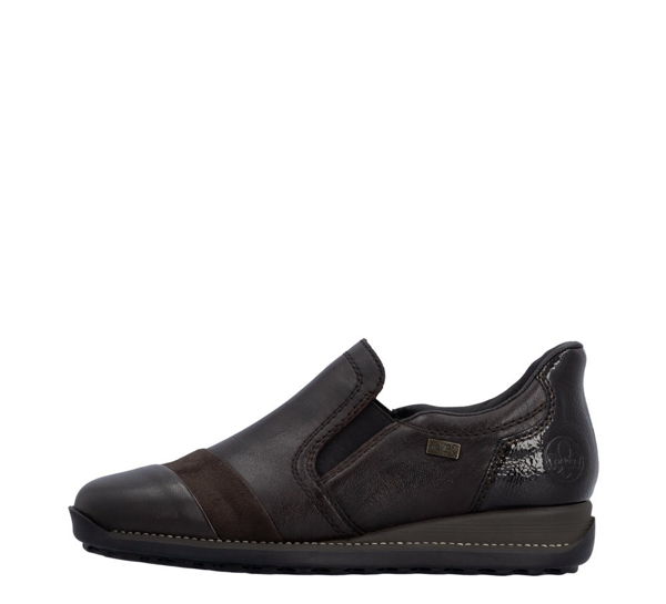 RIEKER TEX-SLIP ON dámska hnedá kožená obuv G – Obrázok 5
