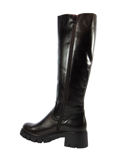 SIMEN-dámske choco/hnedé kožené čižmy M/L – Obrázok 7