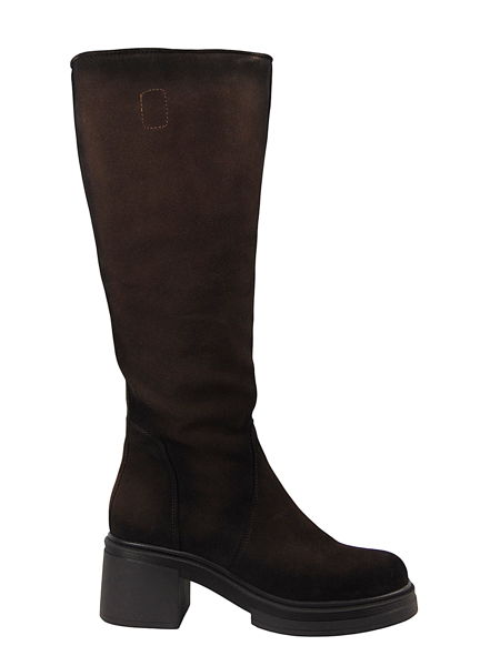 SIMEN-dámske choco/hnedé kožené čižmy M/L – Obrázok 5